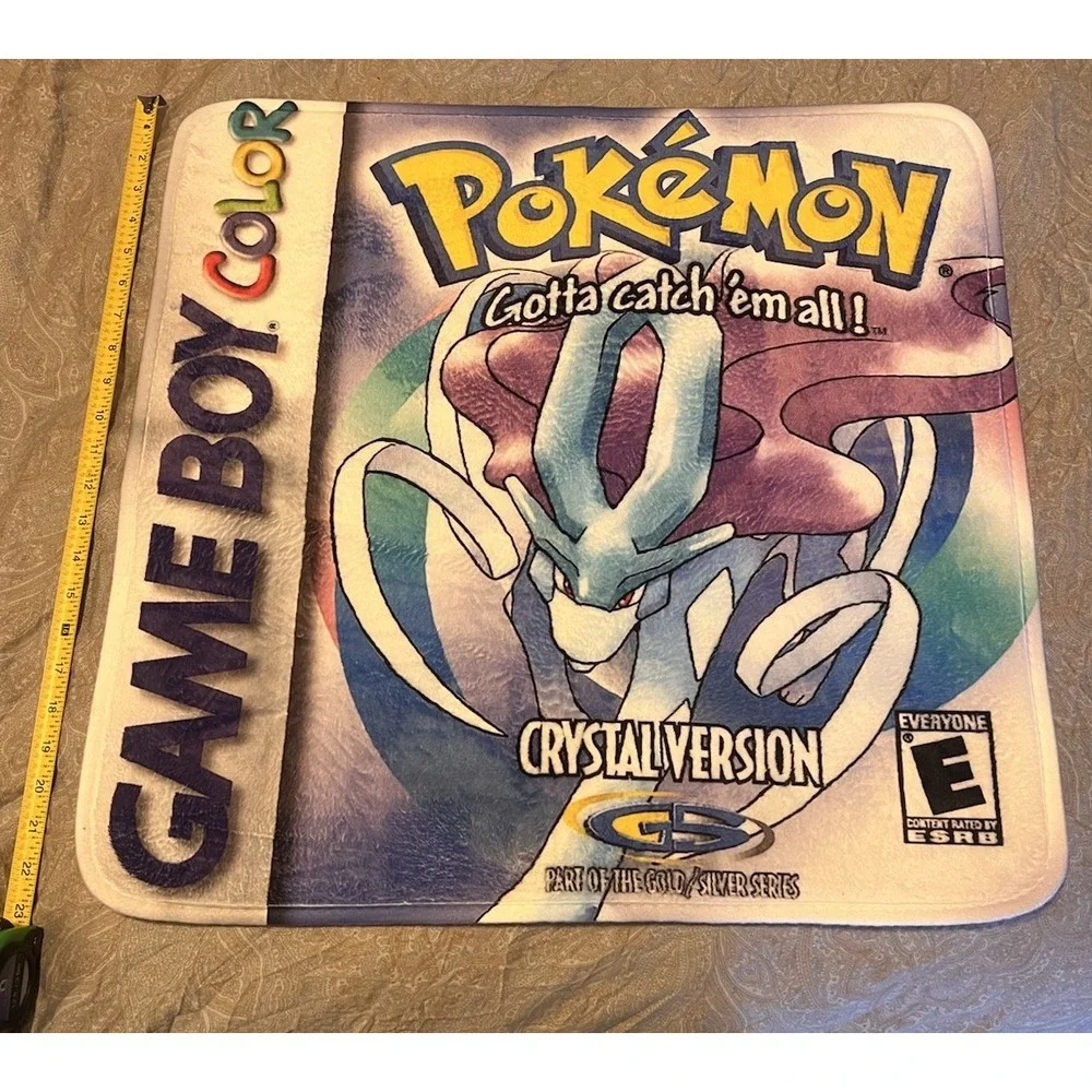 Pokemon Crystal Version Gameboy Color Polyester Floor Mat *Rug* 24